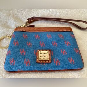 Dooney & Bourke Sky Blue Monogram Wristlet/Clutch (RARE) - NWOT